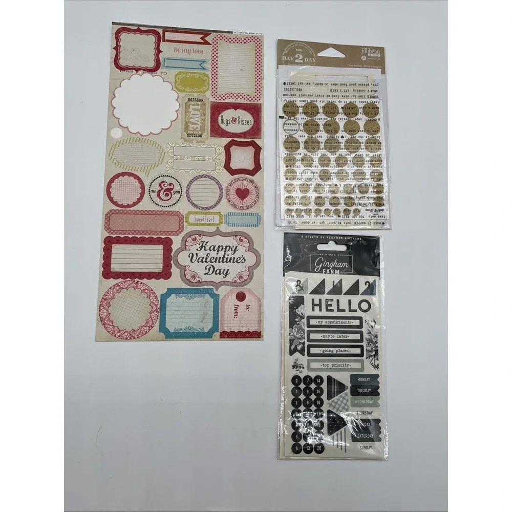 Scrapbooking Destash Lot My Minds Eye Echo Park Teresa Collins Stickers Rubons